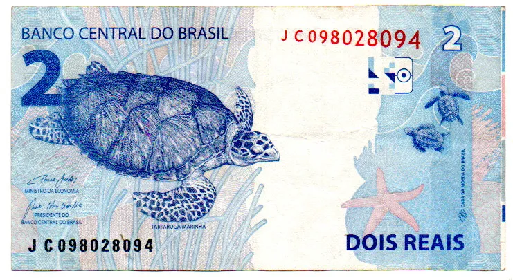 C339 - 2 Reais - ERRO DE CORTE - Paulo Roberto Nunes Guedes/Roberto Campos Neto - JC - MBC
