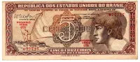 C112 - 5 Cruzeiros - Série 076 - Índio - Data: 1962 - UTG (Rasurada)