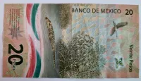 México - 20 Pesos - Polímero - Cédula Estrangeira - MBC - Foto 2