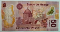 México - 50 Pesos - Polímero - Cédula Estrangeira - MBC - Foto 2