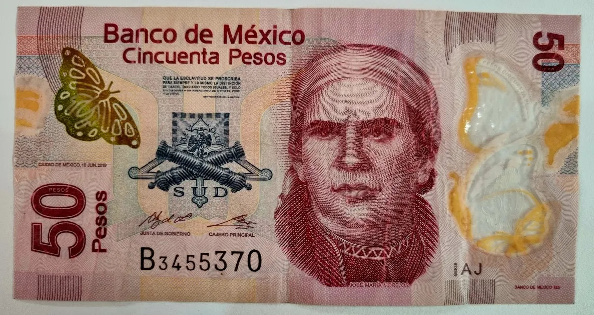 México - 50 Pesos - Polímero - Cédula Estrangeira - MBC