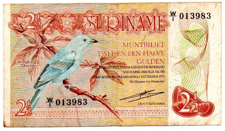 Suriname - 2 1/2 Gulden - Cédula Estrangeira - MBC