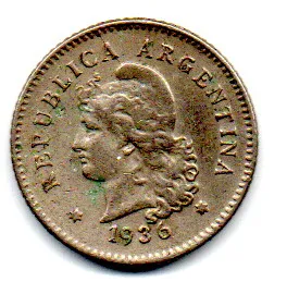 Argentina - 1936 - 10 Centavos