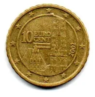 Áustria - 2002 - 10 Euro Cent