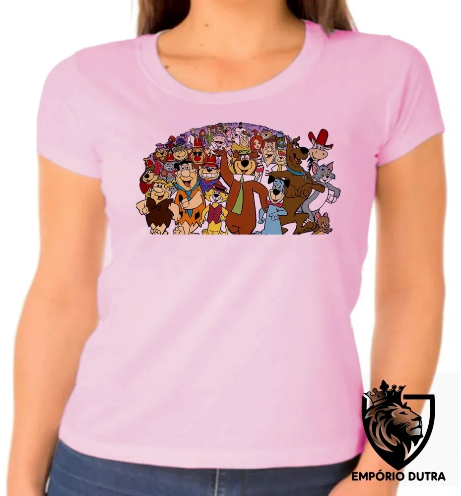 Baby look blusa feminina Hanna barbera personagens