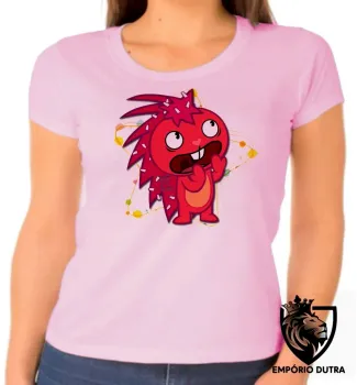 Baby look blusa feminina Happy Tree Friends Flakey
