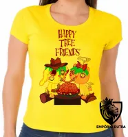 Baby look blusa feminina Happy Tree Friends spaguetti - Foto 5