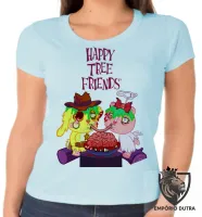 Baby look blusa feminina Happy Tree Friends spaguetti - Foto 6