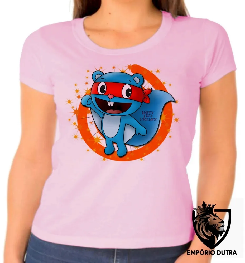 Baby look blusa feminina Happy Tree Friends Splendid Imagem