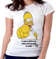 Baby look blusa feminina Homer Simpsons culpa minha coloco ela em quem eu quiser - Foto 5