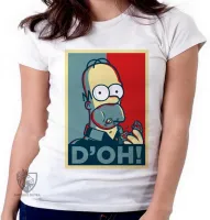 Baby look blusa feminina Homer Simpsons rosquinha - Foto 2