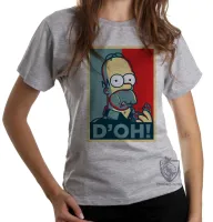 Baby look blusa feminina Homer Simpsons rosquinha - Foto 3
