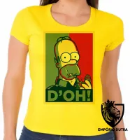 Baby look blusa feminina Homer Simpsons rosquinha - Foto 4
