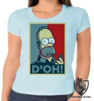 Baby look blusa feminina Homer Simpsons rosquinha - Foto 5