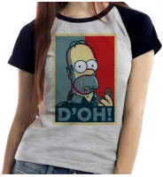 Baby look blusa feminina Homer Simpsons rosquinha - Foto 6