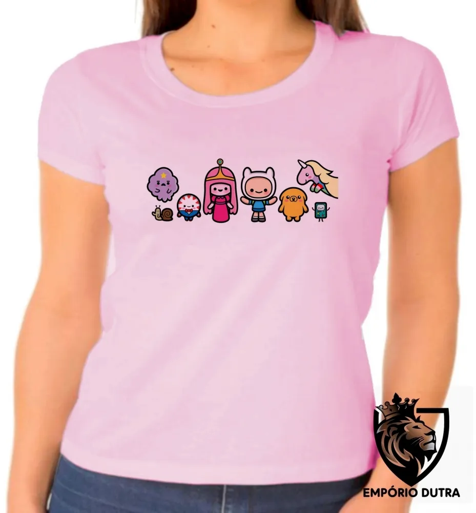 Baby look blusa feminina Hora da Aventura desenho cartoon