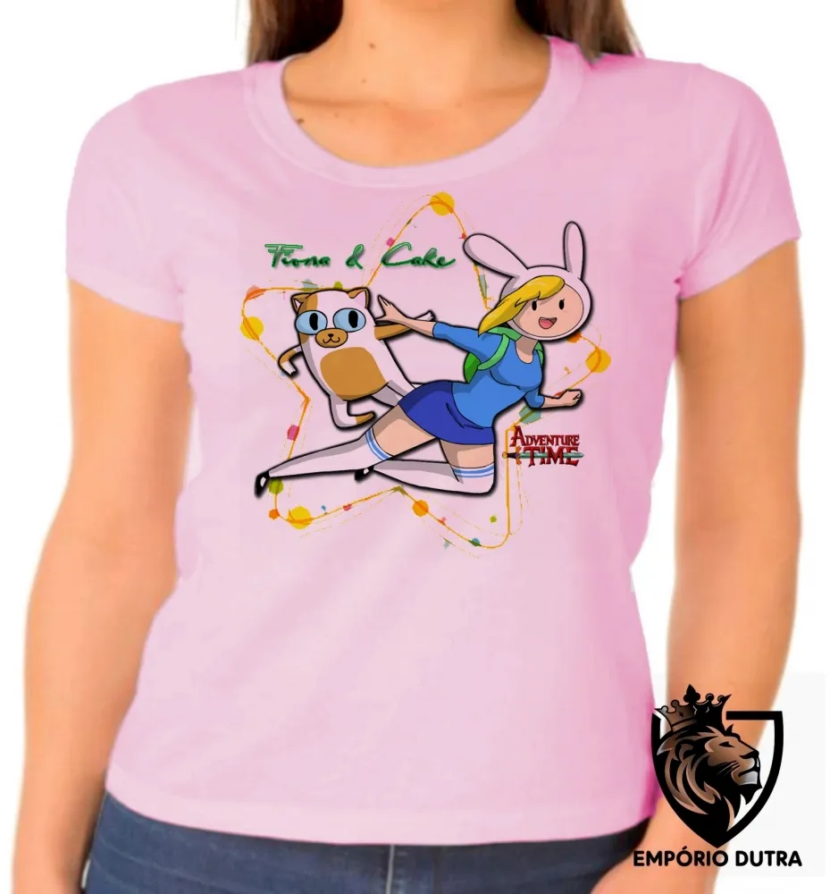 Baby look blusa feminina Hora da Aventura Fiona Cake Imagem