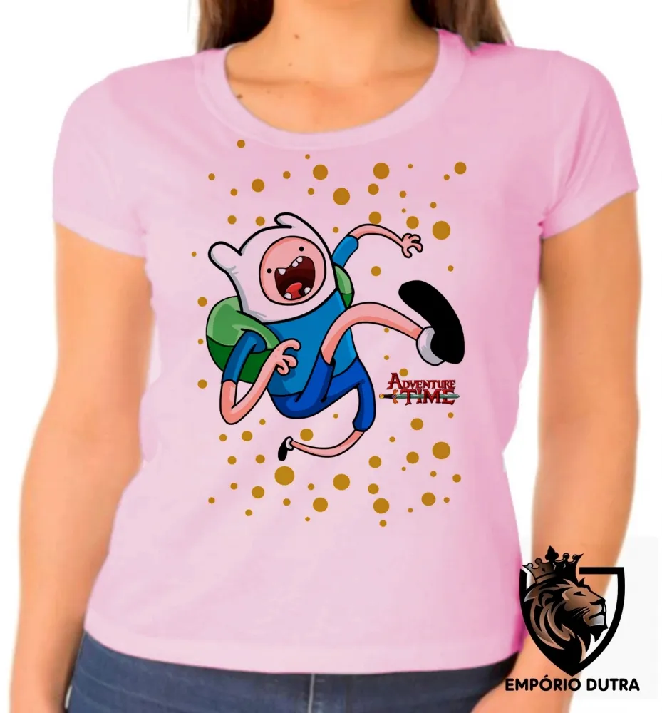 Baby look blusa feminina Hora da Aventura Jake run cartoon