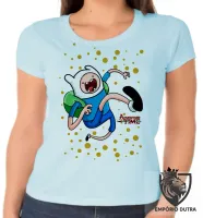 Baby look blusa feminina Hora da Aventura Jake run cartoon - Foto 2