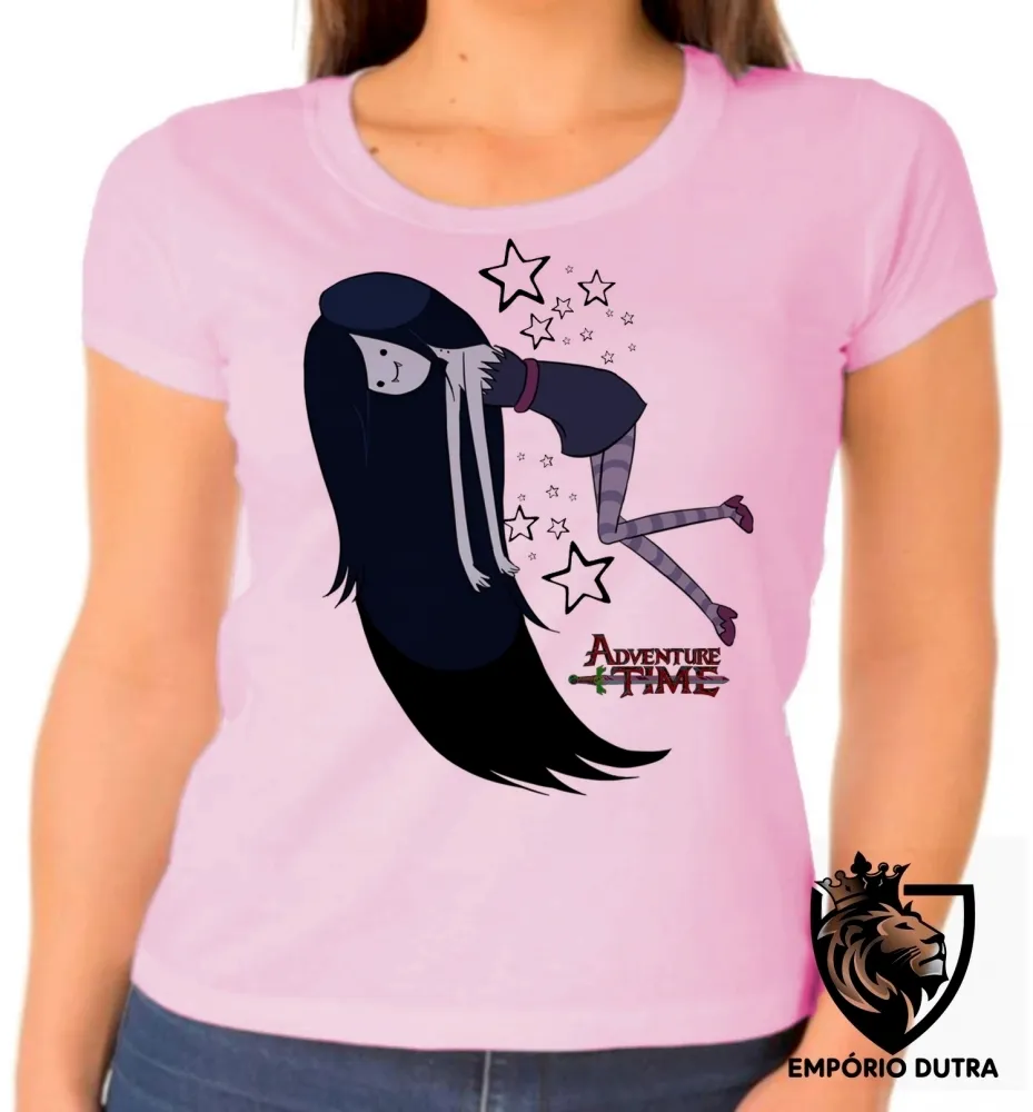 Baby look blusa feminina Hora da Aventura Marceline estrelas Imagem