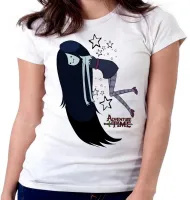 Baby look blusa feminina Hora da Aventura Marceline estrelas - Foto 2