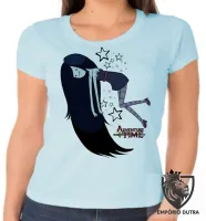 Baby look blusa feminina Hora da Aventura Marceline estrelas - Foto 5