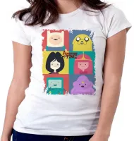 Baby look blusa feminina Hora da Aventura quadrados - Foto 5