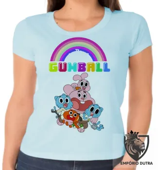 Baby look blusa feminina incrivel mundo gumball - Foto 2
