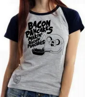 Baby look blusa feminina Jake Hora da Aventura pancakes - Foto 2