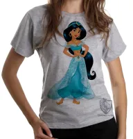 Baby look blusa feminina Jasmine princesa disney Aladim - Foto 4