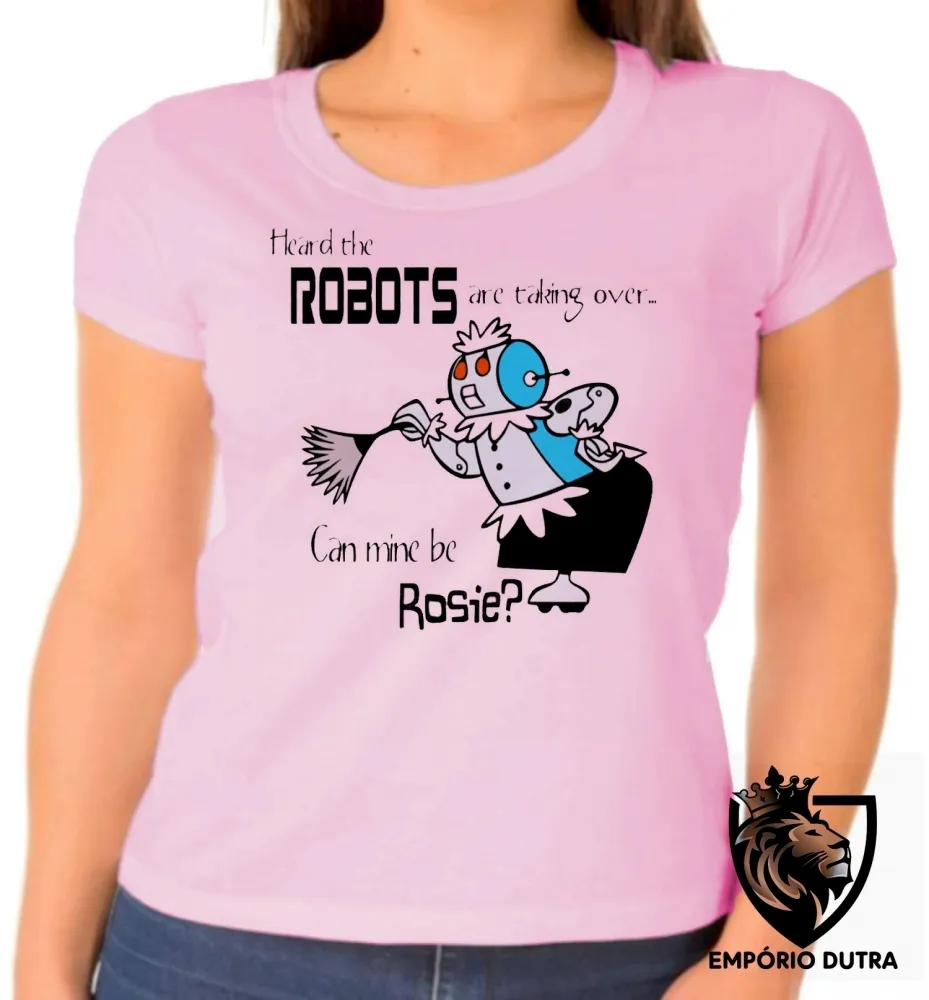Baby look blusa feminina Jetson Can mine be Rosie robo