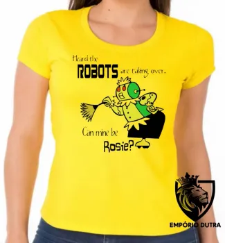 Baby look blusa feminina Jetson Can mine be Rosie robo - Foto 2