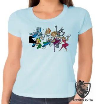 Baby look blusa feminina jetsons desenho antigo hanna barbera retro - Foto 2