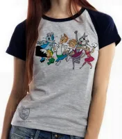 Baby look blusa feminina jetsons desenho antigo hanna barbera retro - Foto 4