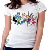 Baby look blusa feminina jetsons desenho antigo hanna barbera retro - Foto 5