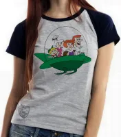 Baby look blusa feminina Jetsons nave desenho antigo hanna barbera - Foto 4