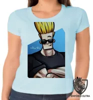 Baby look blusa feminina Johnny Bravo cabelo - Foto 2