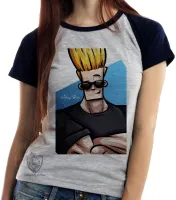 Baby look blusa feminina Johnny Bravo cabelo - Foto 4