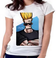 Baby look blusa feminina Johnny Bravo cabelo - Foto 5