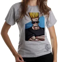 Baby look blusa feminina Johnny Bravo cabelo - Foto 6