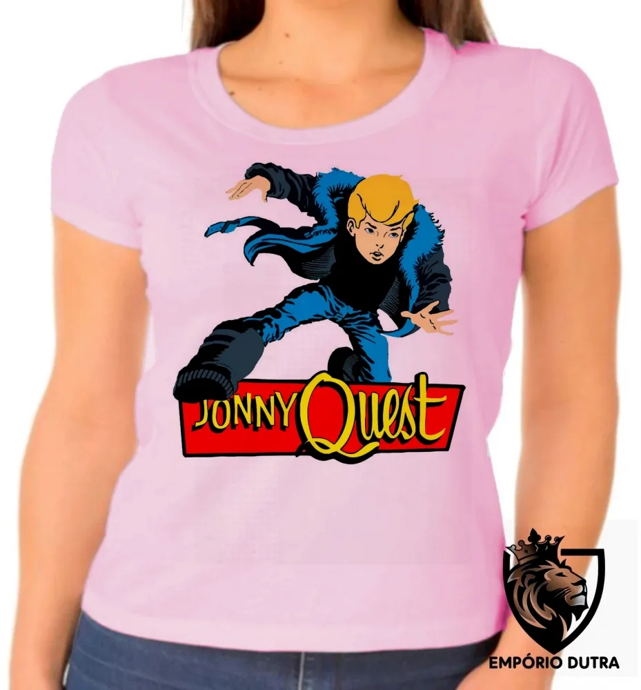 Baby look blusa feminina jonny quest desenho antigo