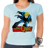 Baby look blusa feminina jonny quest desenho antigo - Foto 2
