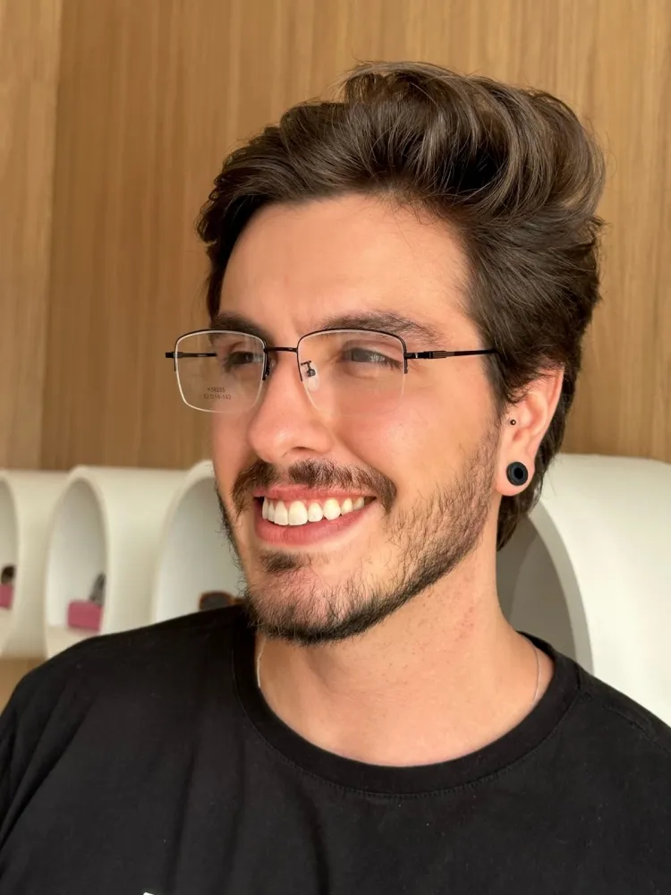 Armação de Óculos de Grau Masculino Presário Preto