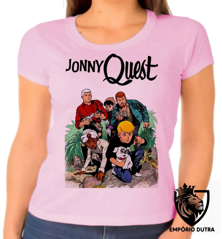 Baby look blusa feminina jonny quest desenho antigo