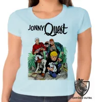 Baby look blusa feminina jonny quest desenho antigo - Foto 2