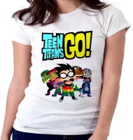 Baby look blusa feminina joven titas medo robin estelar ravena - Foto 2