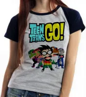 Baby look blusa feminina joven titas medo robin estelar ravena - Foto 3