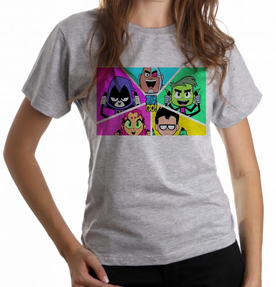 Baby look blusa feminina Jovens titãs em ação personagens
