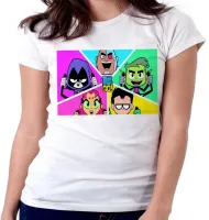 Baby look blusa feminina Jovens titãs em ação personagens - Foto 3