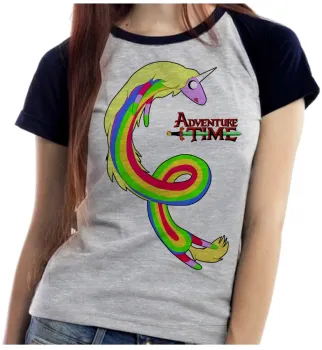 Baby look blusa feminina Lady Iris hora aventura adventure time - Foto 2